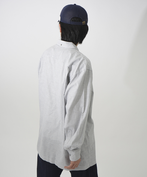 Marvine Pontiak shirt makers（マービンポンティアックシャツメーカーズ）の「Marvine Pontiak / マービンポンティアックシャツメーカーズ WISM別注 Relax B.D SH/B（シャツ/ブラウス・メンズ・ライトグレー/ライトブルー・FREE）」の22枚目の写真