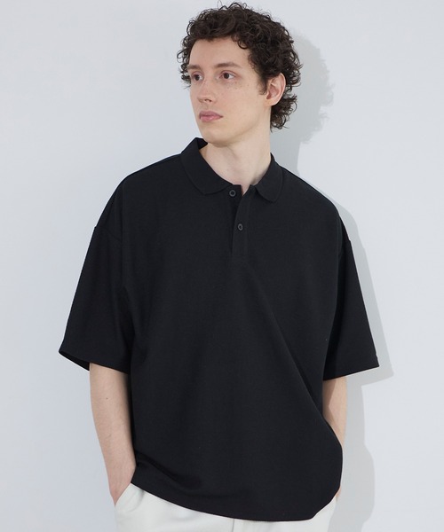coca(coca)(コカ)の「変形鹿の子ポロシャツ(ポロシャツ・メンズ・ブラック/ネイビー/チャコール/ホワイト・XL/M/L)」の2枚目の写真