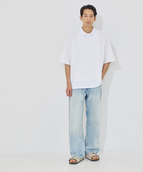 coca(coca)(コカ)の「変形鹿の子ポロシャツ(ポロシャツ・メンズ・ブラック/ネイビー/チャコール/ホワイト・XL/M/L)」の5枚目の写真
