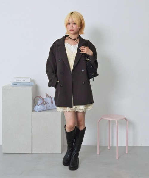 merrylatte(メリーラテ)の「ミニ丈キャミネグリジェ【TUNE】(ワンピース・レディース・ホワイト・FREE)」の18枚目の写真