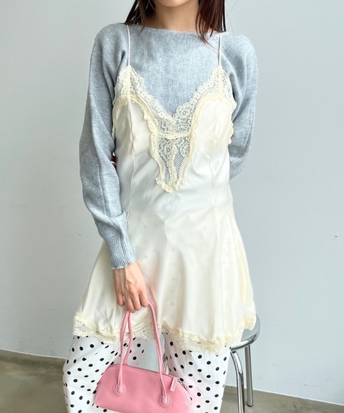 merrylatte(メリーラテ)の「ミニ丈キャミネグリジェ【TUNE】(ワンピース・レディース・ホワイト・FREE)」の22枚目の写真