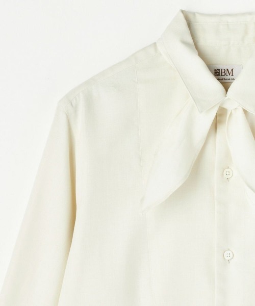 BRITISH MADE（ブリティッシュメイド）の「スカーフ付きクラシカルボザムシャツ(WOMEN)（シャツ/ブラウス・レディース・ホワイト・36/38）」の6枚目の写真