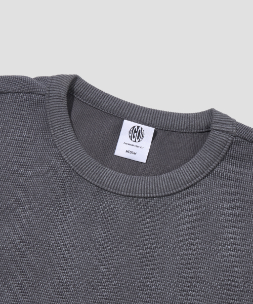 AGOD（エージーオーディー）の「エックスドットピグメントロングスリーブ[チャコール]（Tシャツ/カットソー・レディース・その他・SMALL/MEDIUM/LARGE）」の6枚目の写真