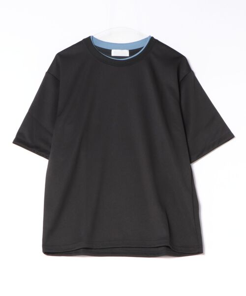 Ritzy(リッツィー)の「2 色展開のオーバーサイズ 袖口チェック T シャツ(Tシャツ/カットソー・メンズ・ブラック/グレー・L/XL/M)」の13枚目の写真
