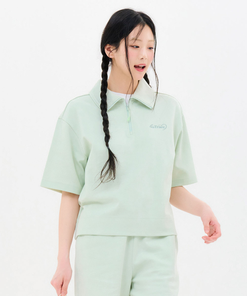 CHASECULT(チェイスカルト)の「レディース ハーフジップ 5部 Tシャツ-FBRG5862D0S(Tシャツ/カットソー・レディース・ミント・85/90)」の5枚目の写真