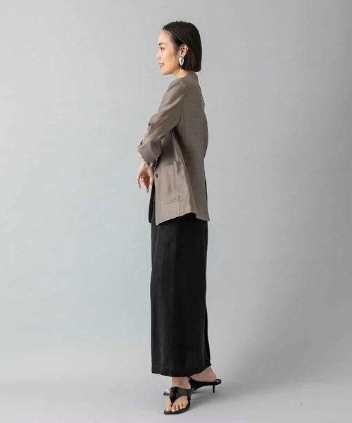 MICHEL KLEIN(ミッシェル・クラン)の「リラクシーテーラードジャケット(その他アウター・レディース・ライトブラウン/ブラック/ライトグレー・40/38)」の5枚目の写真