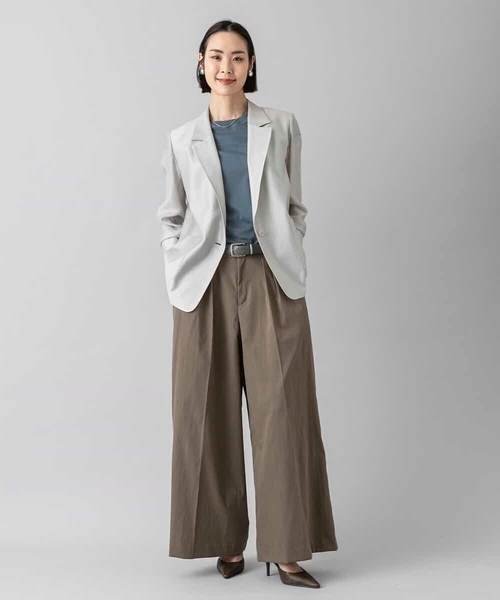 MICHEL KLEIN(ミッシェル・クラン)の「リラクシーテーラードジャケット(その他アウター・レディース・ライトブラウン/ブラック/ライトグレー・40/38)」の12枚目の写真