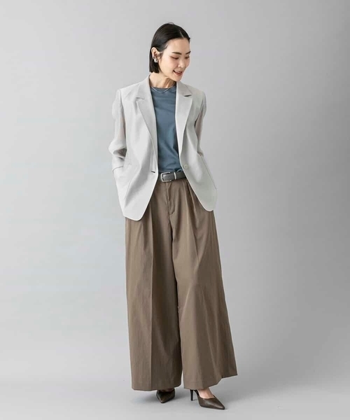 MICHEL KLEIN(ミッシェル・クラン)の「リラクシーテーラードジャケット(その他アウター・レディース・ライトブラウン/ブラック/ライトグレー・40/38)」の13枚目の写真
