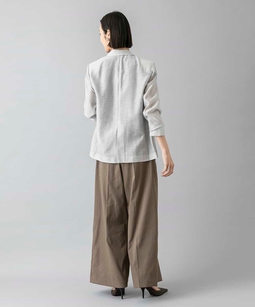 MICHEL KLEIN(ミッシェル・クラン)の「リラクシーテーラードジャケット(その他アウター・レディース・ライトブラウン/ブラック/ライトグレー・40/38)」の14枚目の写真