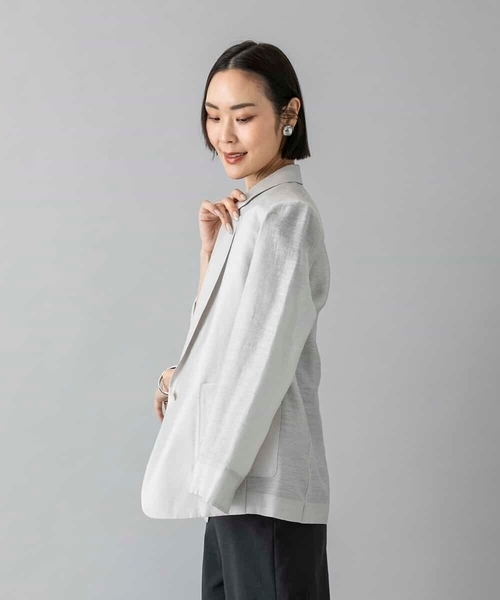 MICHEL KLEIN(ミッシェル・クラン)の「リラクシーテーラードジャケット(その他アウター・レディース・ライトブラウン/ブラック/ライトグレー・40/38)」の18枚目の写真