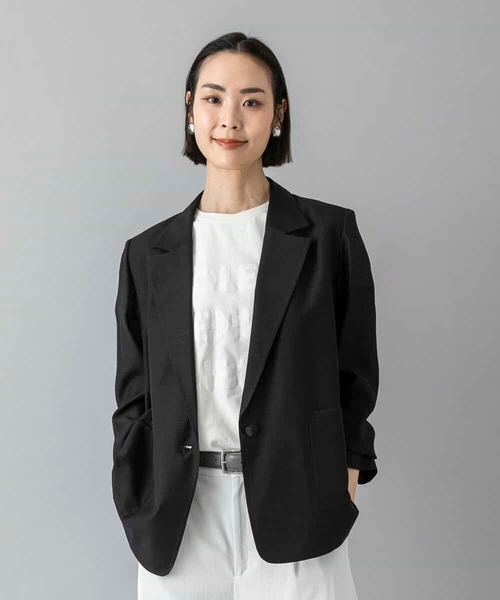 MICHEL KLEIN(ミッシェル・クラン)の「リラクシーテーラードジャケット(その他アウター・レディース・ライトブラウン/ブラック/ライトグレー・40/38)」の21枚目の写真
