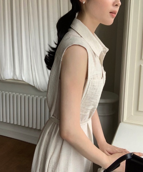 FAVORITO(ファヴォリート)の「シャツワンピース(シャツワンピース・レディース・ベージュ/ネイビー/ブラウン・F)」の14枚目の写真