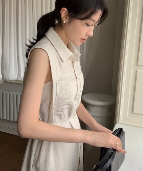 FAVORITO(ファヴォリート)の「シャツワンピース(シャツワンピース・レディース・ベージュ/ネイビー/ブラウン・F)」の15枚目の写真