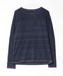 MARITHE + FRANCOIS GIRBAUD（マリテフランソワジルボー）の「ボーダー柄長袖Tシャツ（Tシャツ/カットソー）」