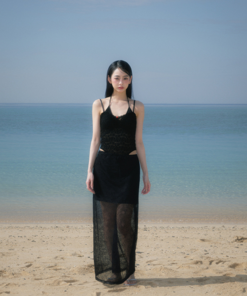 ROSEFRANTZ（ロゼフランツ）の「Lace Lowrise Long Skirt [Black]（スカート・レディース・ブラック・OS）」の4枚目の写真