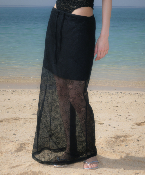 ROSEFRANTZ（ロゼフランツ）の「Lace Lowrise Long Skirt [Black]（スカート・レディース・ブラック・OS）」の8枚目の写真