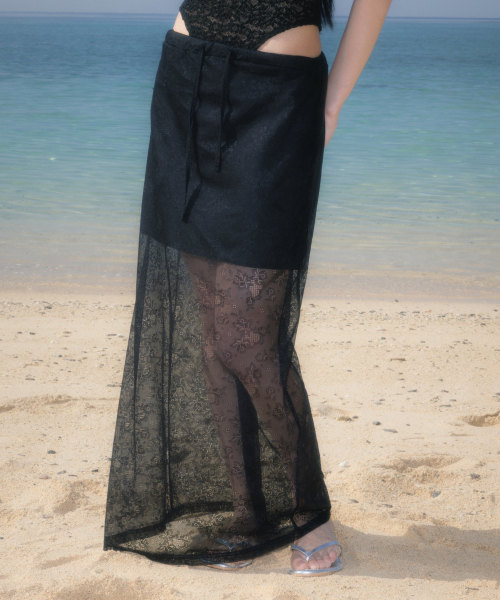 ROSEFRANTZ（ロゼフランツ）の「Lace Lowrise Long Skirt [Black]（スカート・レディース・ブラック・OS）」の10枚目の写真
