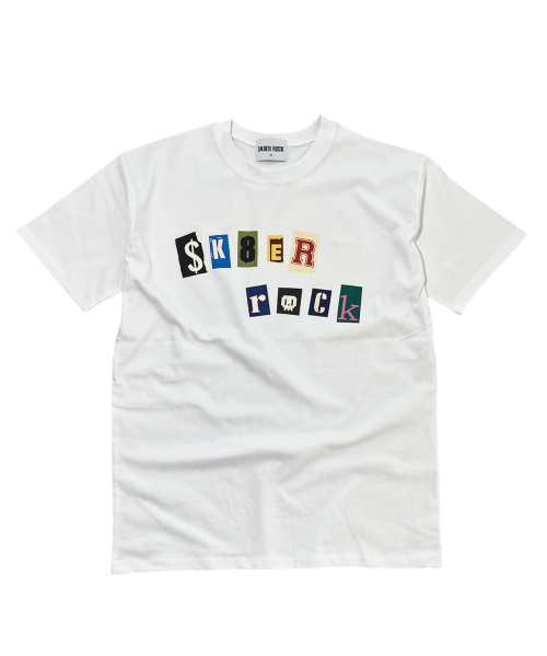 SK8ER ROCK(スケーターロック)の「Collage Pop Logo T-Shirt ((White))(Tシャツ/カットソー・レディース・その他・SMALL/MEDIUM/LARGE)」の1枚目の写真