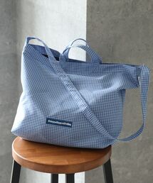 FFEIN（フェイン）の「【FFEIN(フェイン)】2WAYチェックトートバッグ   ユニセックス バック 2WAY 雑貨 刺繍 チェック ポケット（トートバッグ）」