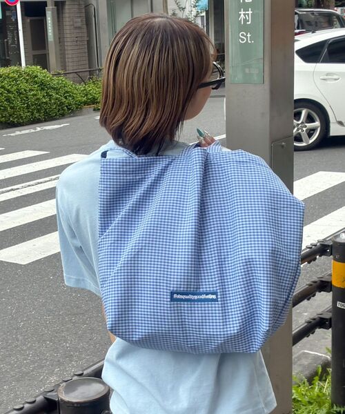 FFEIN（フェイン）の「【FFEIN（フェイン）】2WAYチェックトートバッグ / ユニセックス バック 2WAY 雑貨 刺繍 チェック ポケット（トートバッグ・メンズ・レッド/サックスブルー/ネイビー/ブルー・FREE）」の14枚目の写真