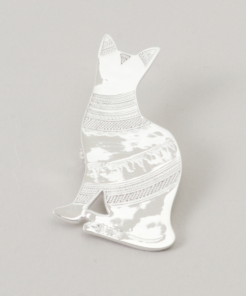 SLOBE IENA(スローブイエナ)の「ADRAR/アドラル CAT BROOCH(その他ヘアアクセサリー・レディース・シルバー・FREE)」の1枚目の写真