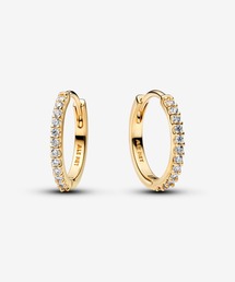 Pandora（パンドラ）の「スパークリング ゴールド ミニ フープ ピアス（ピアス（両耳用））」