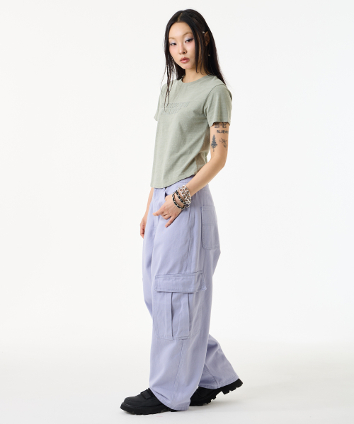 UNKNOWN PLANET(アンノウンプラネット)の「アーカイブウォッシュドエンブレムクロップTシャツ4カラー(Tシャツ/カットソー・レディース・オリーブ/ライトピンク/レッド/チャコール・MEDIUM/SMALL)」の21枚目の写真