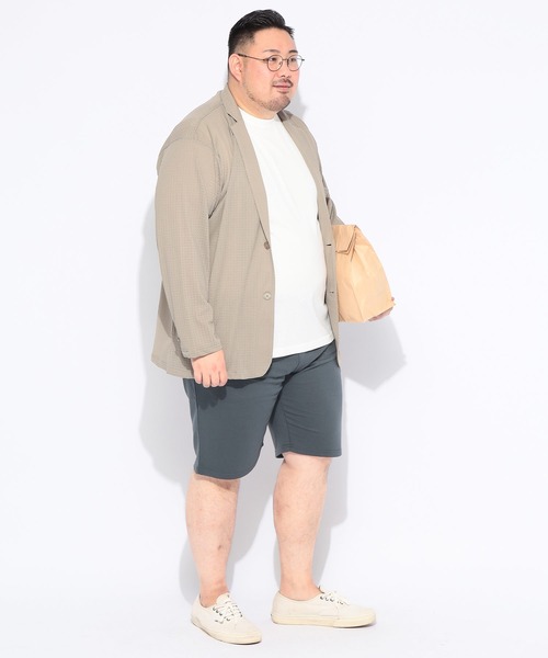 B&T CLUB（ビーティークラブ）の「ショートパンツ ハーフパンツ 短パン メンズ 大きいサイズ ミニ裏毛 無地 ショーツ スウェット 夏 アウトドア レジャー B＆T CLUB ビーアンドティークラブ（スウェットパンツ・メンズ・グレー/ダークグレー/ブラック・X1(3L～4L)/X3(6L～7L)/X2(4L～5L)/X4(8L～9L)）」の6枚目の写真