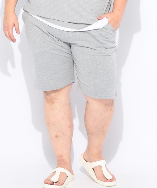 B&T CLUB（ビーティークラブ）の「ショートパンツ ハーフパンツ 短パン メンズ 大きいサイズ ミニ裏毛 無地 ショーツ スウェット 夏 アウトドア レジャー B＆T CLUB ビーアンドティークラブ（スウェットパンツ・メンズ・グレー/ダークグレー/ブラック・X1(3L～4L)/X3(6L～7L)/X2(4L～5L)/X4(8L～9L)）」の9枚目の写真