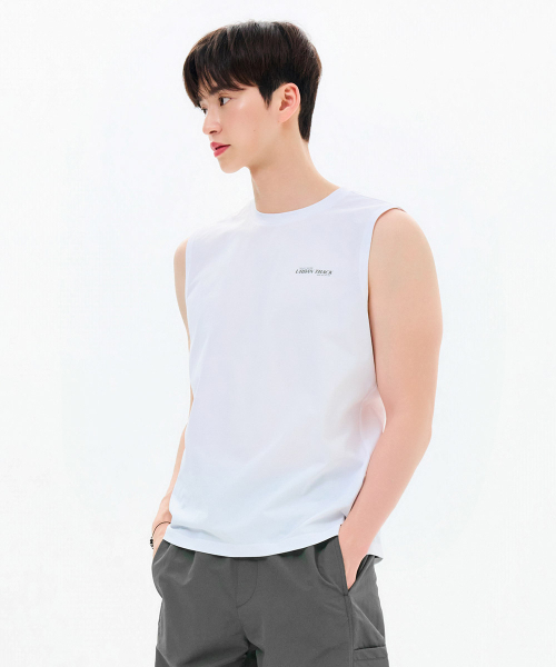 CHASECULT(チェイスカルト)の「男性クールグラフィックノースリーブTシャツ-FCRK5911E01(Tシャツ/カットソー・メンズ・ホワイト・95/100/105/110)」の2枚目の写真