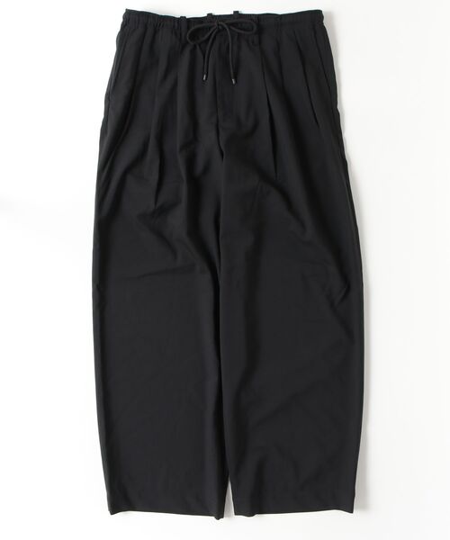 markaware(マーカウェア)の「MARKAWARE(マーカウェア) Organic Wool 2/80 Tropical / Triple Pleated Easy Trousers(スラックス・メンズ・ブラック・2)」の1枚目の写真