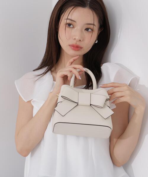 PROPORTION BODY DRESSING(プロポーションボディドレッシング)の「【追加生産】フロントリボンバックミニ / 1216281600(ショルダーバッグ・レディース・ピンク/ホワイト・フリ-)」の19枚目の写真