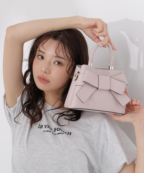 PROPORTION BODY DRESSING(プロポーションボディドレッシング)の「【追加生産】フロントリボンバックミニ / 1216281600(ショルダーバッグ・レディース・ピンク/ホワイト・フリ-)」の13枚目の写真