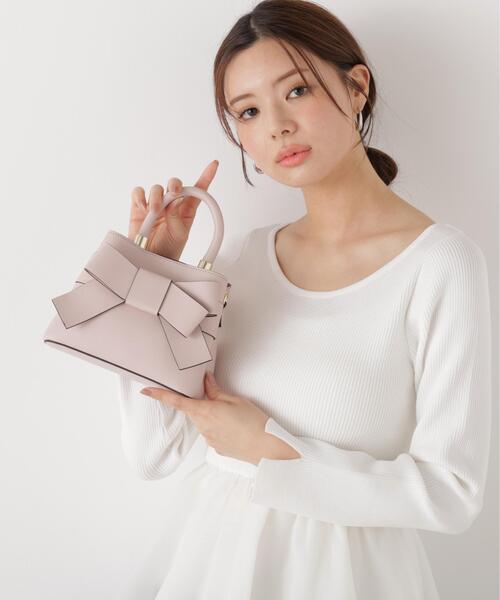 PROPORTION BODY DRESSING(プロポーションボディドレッシング)の「【追加生産】フロントリボンバックミニ / 1216281600(ショルダーバッグ・レディース・ピンク/ホワイト・フリ-)」の11枚目の写真