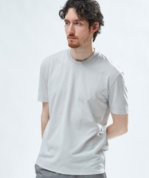 MEN'S BIGI | 東レPrimeflex 麻調ドットメッシュ クルーネックTシャツ<吸水速乾/通気性>(Tシャツ/カットソー)