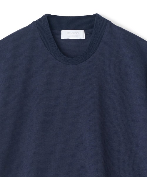 MEN'S BIGI(メンズビギ)の「東レPrimeflex 麻調ドットメッシュ クルーネックTシャツ<吸水速乾/通気性>(Tシャツ/カットソー・メンズ・ネイビー/グレー/ブルー・01/02/03/04)」の17枚目の写真