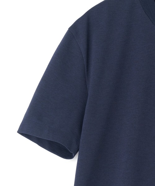 MEN'S BIGI(メンズビギ)の「東レPrimeflex 麻調ドットメッシュ クルーネックTシャツ<吸水速乾/通気性>(Tシャツ/カットソー・メンズ・ネイビー/グレー/ブルー・01/02/03/04)」の21枚目の写真