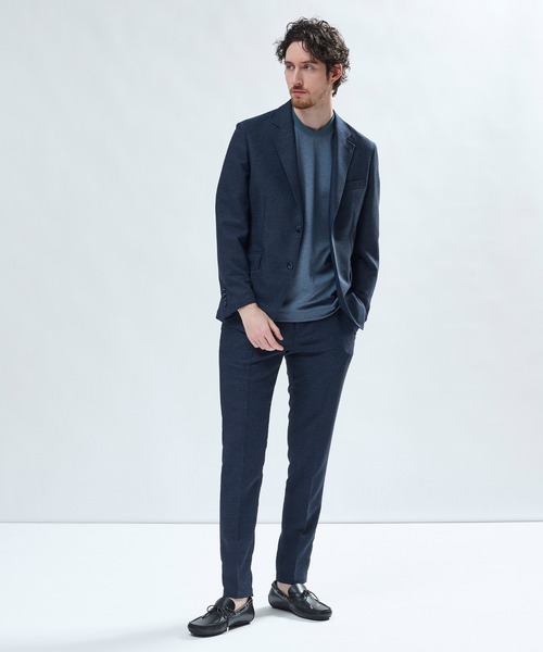 MEN'S BIGI(メンズビギ)の「東レPrimeflex 麻調ドットメッシュ クルーネックTシャツ<吸水速乾/通気性>(Tシャツ/カットソー・メンズ・ネイビー/グレー/ブルー・01/02/03/04)」の12枚目の写真