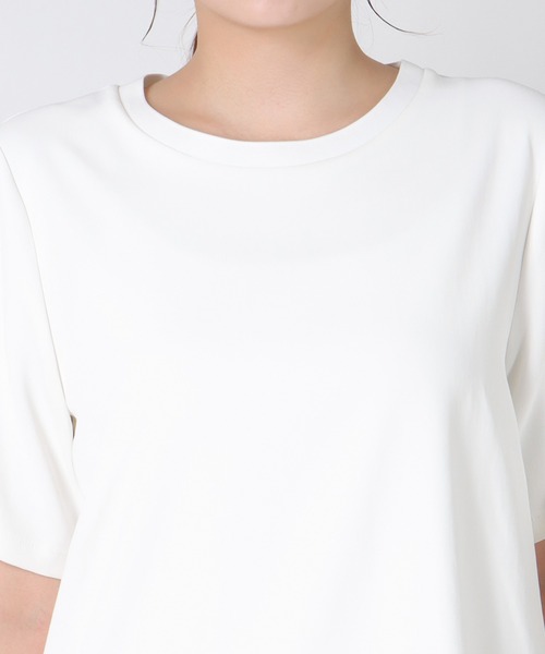 Jines(ジネス)の「ヘムレースTブラウス(Tシャツ/カットソー・レディース・ホワイト/ブラウン/ブラック・38)」の7枚目の写真