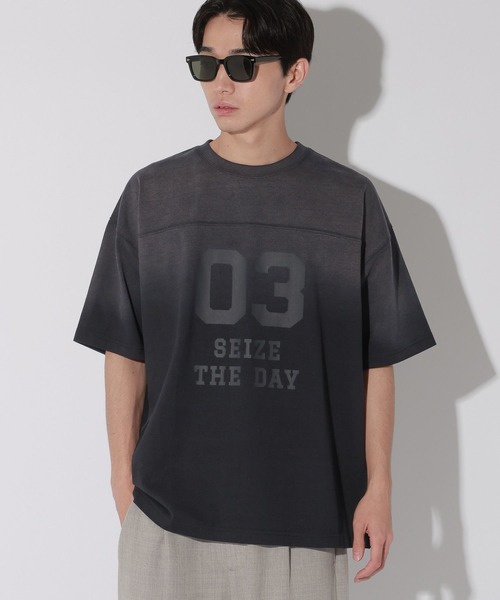 LAKOLE(ラコレ)の「フットボール加工T / 669289(Tシャツ/カットソー・メンズ・ブラック/グレー/パープル・MEDIUM/LARGE)」の8枚目の写真