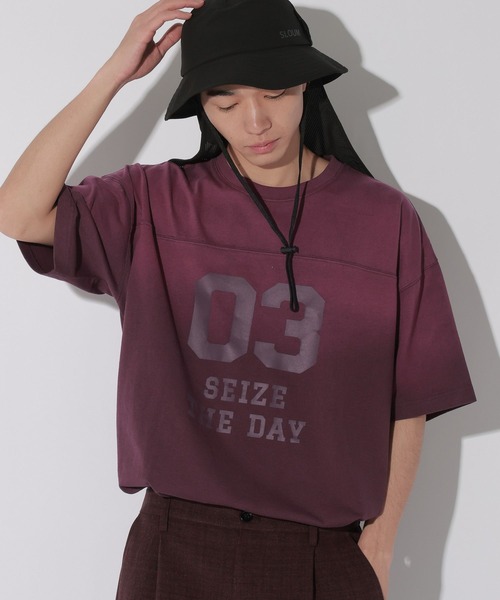 LAKOLE(ラコレ)の「フットボール加工T / 669289(Tシャツ/カットソー・メンズ・ブラック/グレー/パープル・MEDIUM/LARGE)」の13枚目の写真