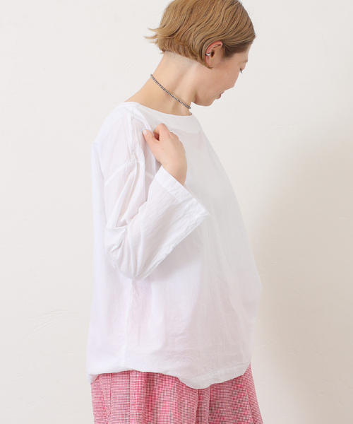 JOURNAL STANDARD LUXE(ジャーナルスタンダード ラックス)の「【ARMEN 】COTTON BOAT NECK SMOCK(シャツ/ブラウス・レディース・ホワイト・2)」の2枚目の写真