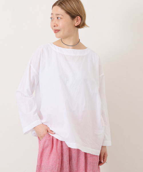 JOURNAL STANDARD LUXE(ジャーナルスタンダード ラックス)の「【ARMEN 】COTTON BOAT NECK SMOCK(シャツ/ブラウス・レディース・ホワイト・2)」の4枚目の写真