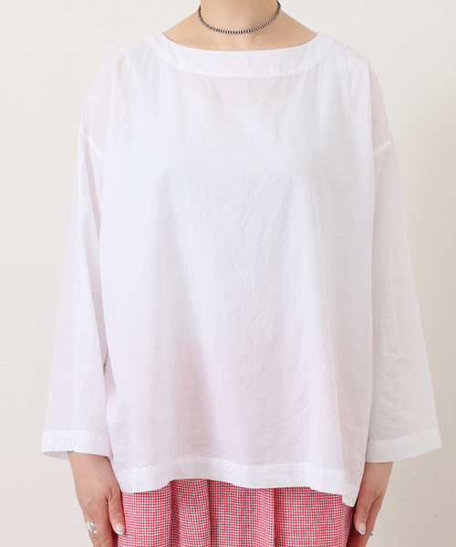 JOURNAL STANDARD LUXE(ジャーナルスタンダード ラックス)の「【ARMEN 】COTTON BOAT NECK SMOCK(シャツ/ブラウス・レディース・ホワイト・2)」の6枚目の写真