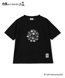 白黒さん集合半袖Tシャツ