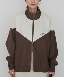 check stand collar blouson / チェックスタンドカラーブルゾン