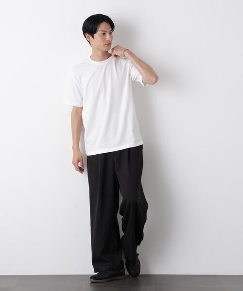 NANO universe(ナノユニバース)の「ストレッチジャガードTシャツ 半袖(Tシャツ/カットソー・メンズ・グレー/ホワイト/ネイビー・S/M/L)」の14枚目の写真