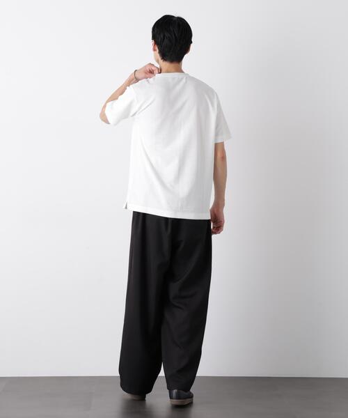 NANO universe(ナノユニバース)の「ストレッチジャガードTシャツ 半袖(Tシャツ/カットソー・メンズ・グレー/ホワイト/ネイビー・S/M/L)」の15枚目の写真