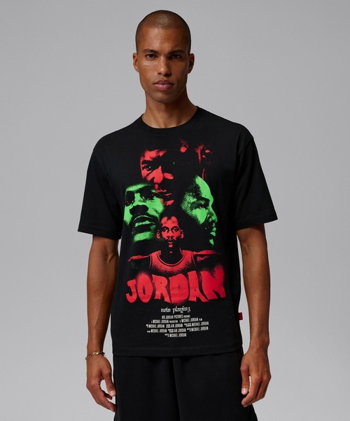 JORDAN BRAND(ジョーダンブランド)の「JORDAN BRAND M J BRK S MOVIE 85 SS CREW / ジョーダン ブランド BRK S MOVIE 85 S/S クルー/NIKE【SP】(Tシャツ/カットソー・メンズ・ブラック・M/L/XL/XXL/S)」の2枚目の写真