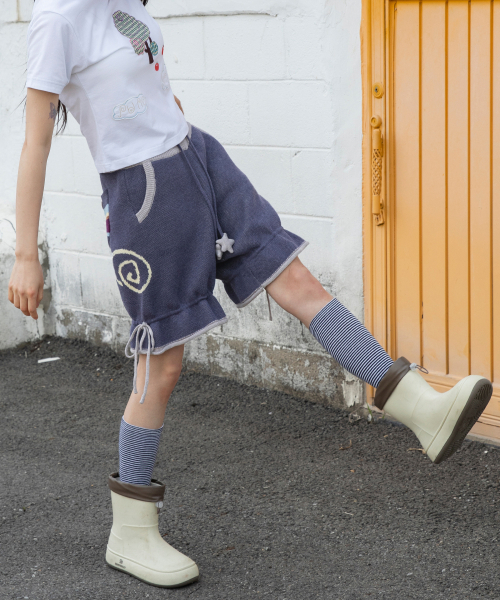 RuNaKi'Hu'(ルナキフ)の「WXK036 バブルホシニットショーツ (ネイビー)(その他パンツ・レディース・その他・1/2)」の1枚目の写真